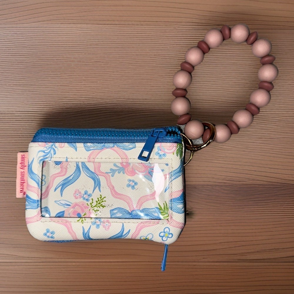 Simply Southern Wallet  Pink And Blue Ribbons Print